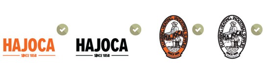 Hajoca Logo correct usage examples